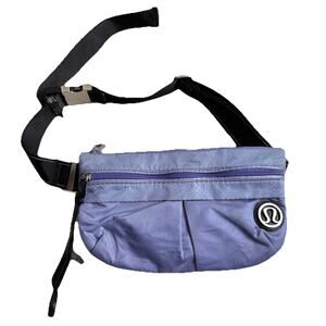 Vintage Lululemon Crossbody Purse Belt Bag Athletica Purple Metal Hardwear